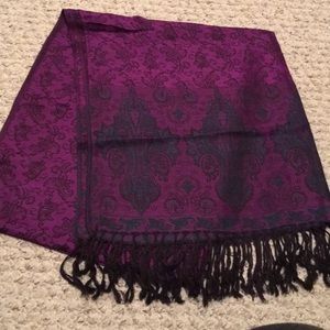 Pashmina dark purple and dark teal scarf